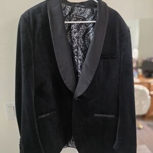 INC International Concepts Black Velvet Blazer